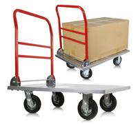Carrello per Trasporto 200kg Pieghevole 2 Piattaforme Sacchi Magazzino Zincato