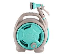 Carrello per Tubo da Giardino, Plastica Resistente, Avvolgitubo Retrattile, Verde - Irrigazione Facile, Mobilità Semplificata, Ideale per Giardini e Aree Verdi Pubbliche