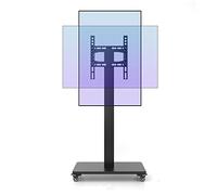 Carrello per TV mobile su ruote, per schermo piatto LED da 32"-65", resistente, supporta 99,8 kg, altezza regolabile, visualizzazione orizzontale e verticale, facile mobilità