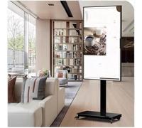 Carrello per TV mobile su ruote, supporto portatile per TV LCD da pavimento per schermo piatto LED da 32 a 75 pollici, supporta fino a 80 kg, schermo fisso orizzontale e verticale