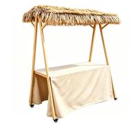 Carrello per Venditore Ambulante Bancarella Mercato Pieghevole con Ruote | Telaio in Acciaio Resistente e Piano in Legno per Eventi all'Aperto, Fiere dell'Artigianato e Negozi Temporanei(100cm/39.4in)