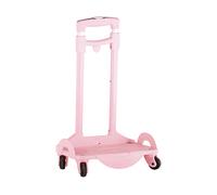 CARRELLO PER ZAINO DAM ELECTRONICS universale per zaino scolastico a 4 ruote multidirezionali 360° colore rosa chiaro
