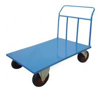 Carrello pianale singola sponda portapacchi cm.120x80xh.90 a 4 ruote pneumatiche
