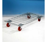 Carrello pianetta cm.96x55xh.15 base piattaforma 4 ruote kg.150 portacasse trasp