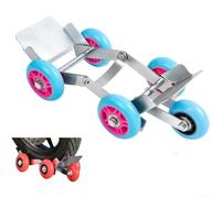 Carrello piatto per bici e scooter elettrico con telaio in metallo pieghevole e ruote per spostare pneumatici fino a 10 cm di larghezza (C)