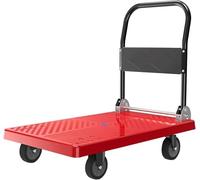 Carrello piatto portatileCarrello pieghevole in metalloCarrello mobile a quattro ruoteCarico 150 kg/300 kgCarrello piattoCarrello for bagagli(L)