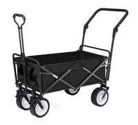 Carrello pieghevole a 4 ruote per campeggio all'aperto, carrello per la spesa e il giardino, carrello portatile per un facile trasporto