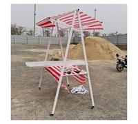 Carrello pieghevole, banco di mostra portatile dell'alimento per gli spuntini della strada ed i chioschi commerciali
