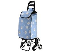 Carrello pieghevole Borsa shopping pieghevole leggera con ruote piccolo carrello for salire le scale Carrello adatto per Scale(Blue)