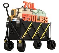 carrello pieghevole, carrello da giardino, trolley portatile, ruote grandi, p...