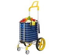 Carrello pieghevole Carrello della spesa portatile con ruote for salire le scale, carretto pieghevole(Silver)