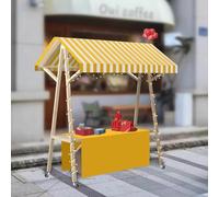 Carrello Pieghevole Con Espositore Su Ruote, Robusto E Resistente, Comodo Meccanismo Di Chiusura,Adatto for Caffè E Snack,Prodotti Creativi E Articoli Culturali(Yellow With wheels,47.2in)