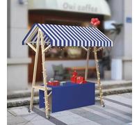 Carrello Pieghevole Con Espositore Su Ruote, Robusto E Resistente, Comodo Meccanismo Di Chiusura,Adatto for Caffè E Snack,Prodotti Creativi E Articoli Culturali(Blue With wheels,59.1in)