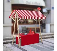 Carrello Pieghevole Con Espositore Su Ruote, Robusto E Resistente, Comodo Meccanismo Di Chiusura,Adatto for Caffè E Snack,Prodotti Creativi E Articoli Culturali(Red With wheels,59.1in)