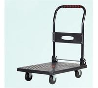 Carrello pieghevole con pannello - Carrello a mano con pianale piatto resistente con ruote silenziose, ideale per ufficio, libreria, biblioteca, supermercato, piattaforma portatile (monocolore)