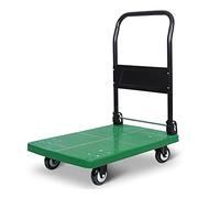 Carrello pieghevole con piattaforma in plastica con manico in metallo ruote silenziose per ufficio e biblioteca carrello per un facile trasporto pesante carrello pieghevole.