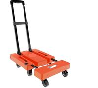 Carrello pieghevole con sacco, Carrello pieghevole da 500 libbre con 6 ruote e 2 corde elastiche for traslochi multicolore(Orange)