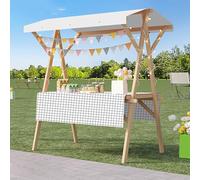 Carrello pieghevole con tettoia, espositore portatile per alimenti, facile installazione per strada, mercato degli agricoltori, mostre artigianali