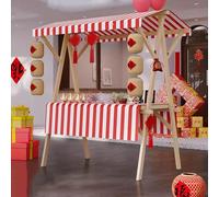 Carrello pieghevole con tettoia, resistente, design pieghevole rapido, versatile e flessibile, per bancarelle di caffè, carrelli da dessert, mercati ed eventi (nero lucido, 150 cm)