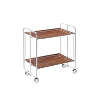 Carrello pieghevole da cucina BAUHAUS, 2 vassoi. Struttura bianca