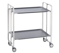 Carrello pieghevole da cucina BAUHAUS, 2 vassoi. Struttura bianca