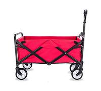 Carrello pieghevole da giardino, carrello per la spesa, multifunzione, per campeggio, spiaggia, supermercato, 4 ruote, capacità di carico 60 kg