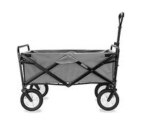 Carrello pieghevole da giardino resistente per campeggio all'aperto e mercato Carro multiuso a 4 ruote capacità di carico 80 kg colore grigio
