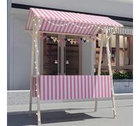 Carrello pieghevole della stalla del mercato con l'ombrello del baldacchino per la vendita portatile nei mercati e nelle strade degli agricoltori