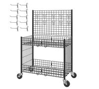 Carrello pieghevole di servizio alimentare con i ganci, carrello portatile della concessione sulle ruote per la vendita all'aperto della via