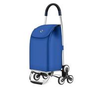 Carrello Pieghevole Folding Shopping Trolley with Removable Oxford Cloth Bag for Laundry Grocery(Blue,6 wheels)