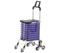 Carrello pieghevole in lega di alluminio Carrello leggero per generi alimentari Carrello per salire le scale Soluzione di trasporto portatile per acquisti facili e uso all'aperto