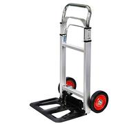 Carrello pieghevole in lega di alluminio, carrello portatile a pianale piatto, leggero carrello per bagagli e carichi, aiutante per la movimentazione resistente per un facile trasporto