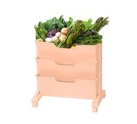 Carrello pieghevole multiuso per libri - Mobile, organizer a 3 strati, porta snack con superficie liscia n | per l'organizzazione del posto di lavoro da utilizzare sotto il tavolo