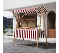 Carrello pieghevole per bancarella del mercato, carrello portatile per venditori di alimenti all'aperto con baldacchino, stand per snack all'aperto, espositore per mercati, cibo da strada ed eventi