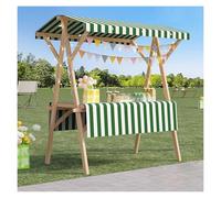 Carrello pieghevole per cibo da strada con ruote, 137 cm, espositore con tenda per festival, feste e fiori, bancarella portatile per cibo