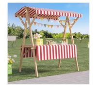 Carrello pieghevole per cibo da strada con ruote, espositore portatile per chiosco di mercato con tenda per festival, feste ed eventi all'aperto