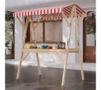 Carrello pieghevole per cibo da strada con tenda per affari, banco di mostra portatile per gelato alla limonata, fiere, fiere, stand del fornitore