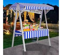 Carrello pieghevole per cibo da strada, in acciaio al carbonio, espositore per mercati all'aperto, carrello per caramelle in concessione, per eventi ed eventi (110 cm)