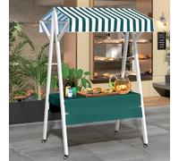 Carrello pieghevole per esterni - Espositore mobile per bancarella per lo street food e i mercati degli agricoltori