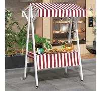 Carrello pieghevole per esterni - Espositore mobile per bancarella per lo street food e i mercati degli agricoltori