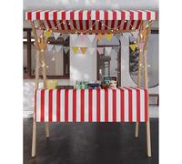 Carrello pieghevole per gelato da esterno con tenda - Supporto portatile per venditori di alimenti per aziende, espositore al dettaglio per strada, centri commerciali, mercato degli agricoltori