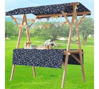 Carrello pieghevole per hot dog con ombrellone,carretti per venditori di caramelle legno per mercati agricoli/strada,bancarella dolciumi per venditori gelati/giocattoli(L,59x23.6in folding type)