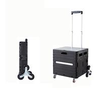 Carrello pieghevole pieghevole con ruote per salire le scale Carrello manuale portatile da 65 litri con maniglia telescopica utilizzato come contenitori per sedili: Colore: D Ruote da arrampicata, Di