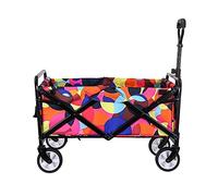 Carrello pieghevole portatile da giardino, design push-pull per esterni, campeggio, pesca, shopping, carico massimo 60 kg, versatile e comodo per tutte le esigenze