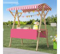 Carrello pieghevole portatile for aziende, espositore mobile in legno for bancarelle di mercato for venditori all'aperto, fiere di mercati agricoli, banchi espositivi, fiere artigianali, bancarelle di