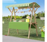 Carrello pieghevole portatile for aziende, espositore mobile in legno for bancarelle di mercato for venditori all'aperto, fiere di mercati agricoli, banchi espositivi, fiere artigianali, bancarelle di