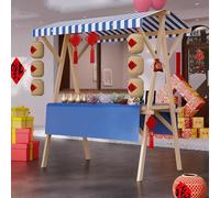 Carrello pieghevole resistente con tettoia, espositore per caffè e dessert, portatile e flessibile, 150 cm