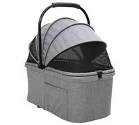 Carrello Porta Animali Moderno e Pratico Ideale per Cani e Gatti Grigio Oxford