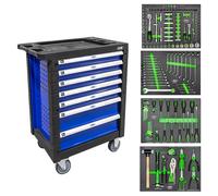 CARRELLO PORTA ATTREZZI A 7 CASSETTI BLU - ALLESTITO