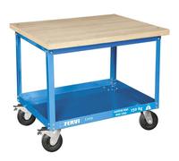 CARRELLO PORTA ATTREZZI CON PIANO IN LEGNO FERVI C009